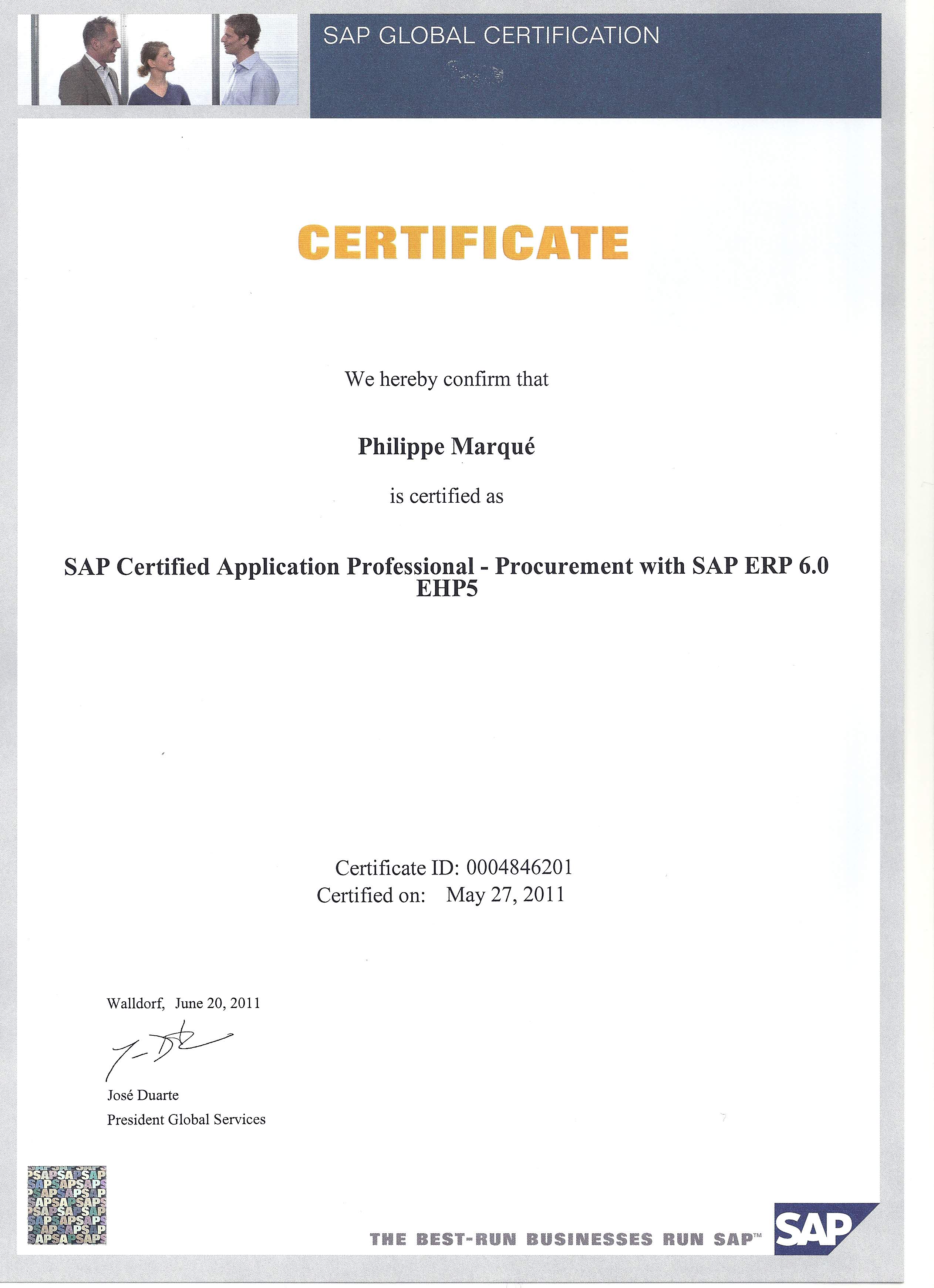 Certified SAP Professional MM